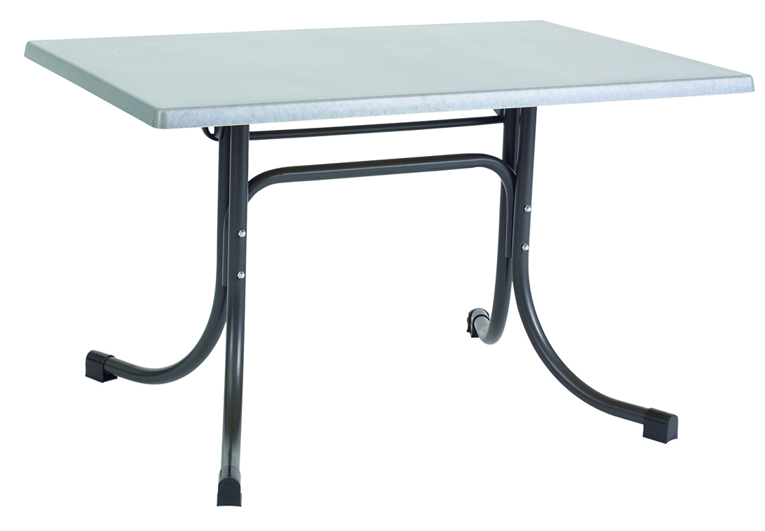 Acamp Tisch Boulevard 120x80cm anthrazit/inox