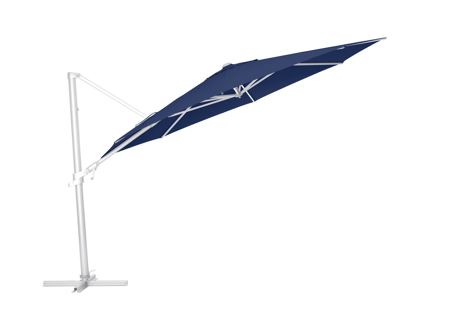 KETTLER Ampelschirm EASY FLEX Ø 350 cm silber/ blau