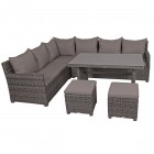 Lounge-Eckgruppe OMBRE Kunststoffgeflecht/Aluminiumgestell