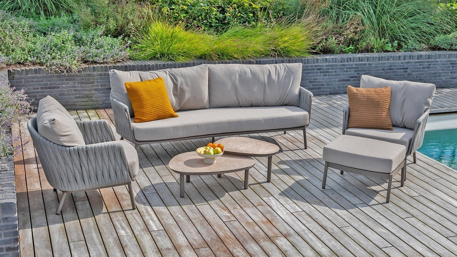Taste by 4 Seasons Outdoor Kaffeetisch-Set Monroe Terre/Sand