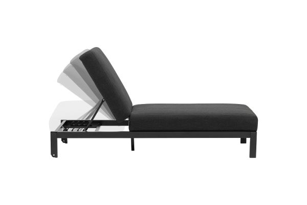 KETTLER Sonnenliege PURE City Line, anthrazit/ sooty, Aluminium/Sunbrella®