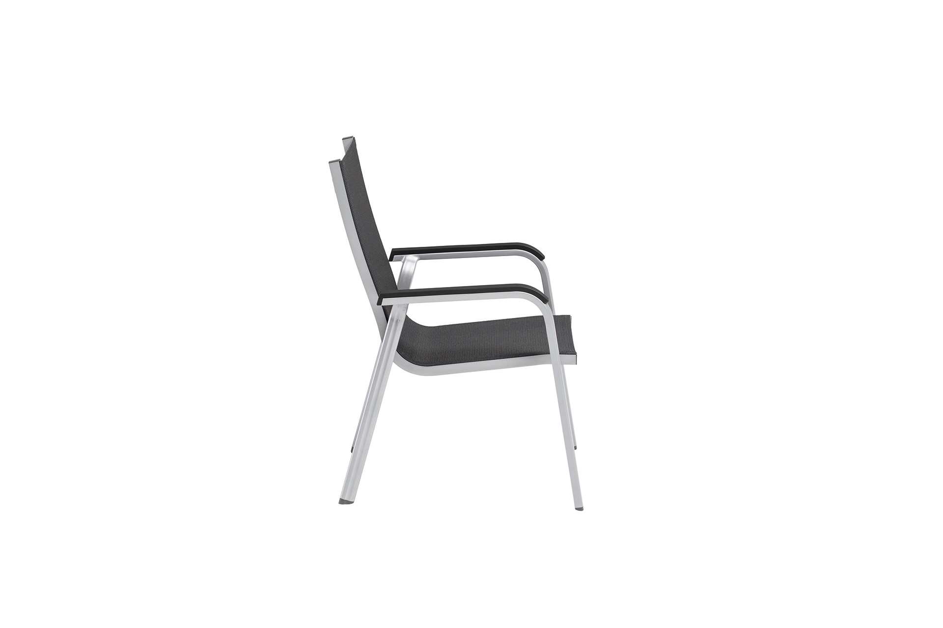 KETTLER BASIC+ PREMIUM Stapelsessel silber/ Lakritz
