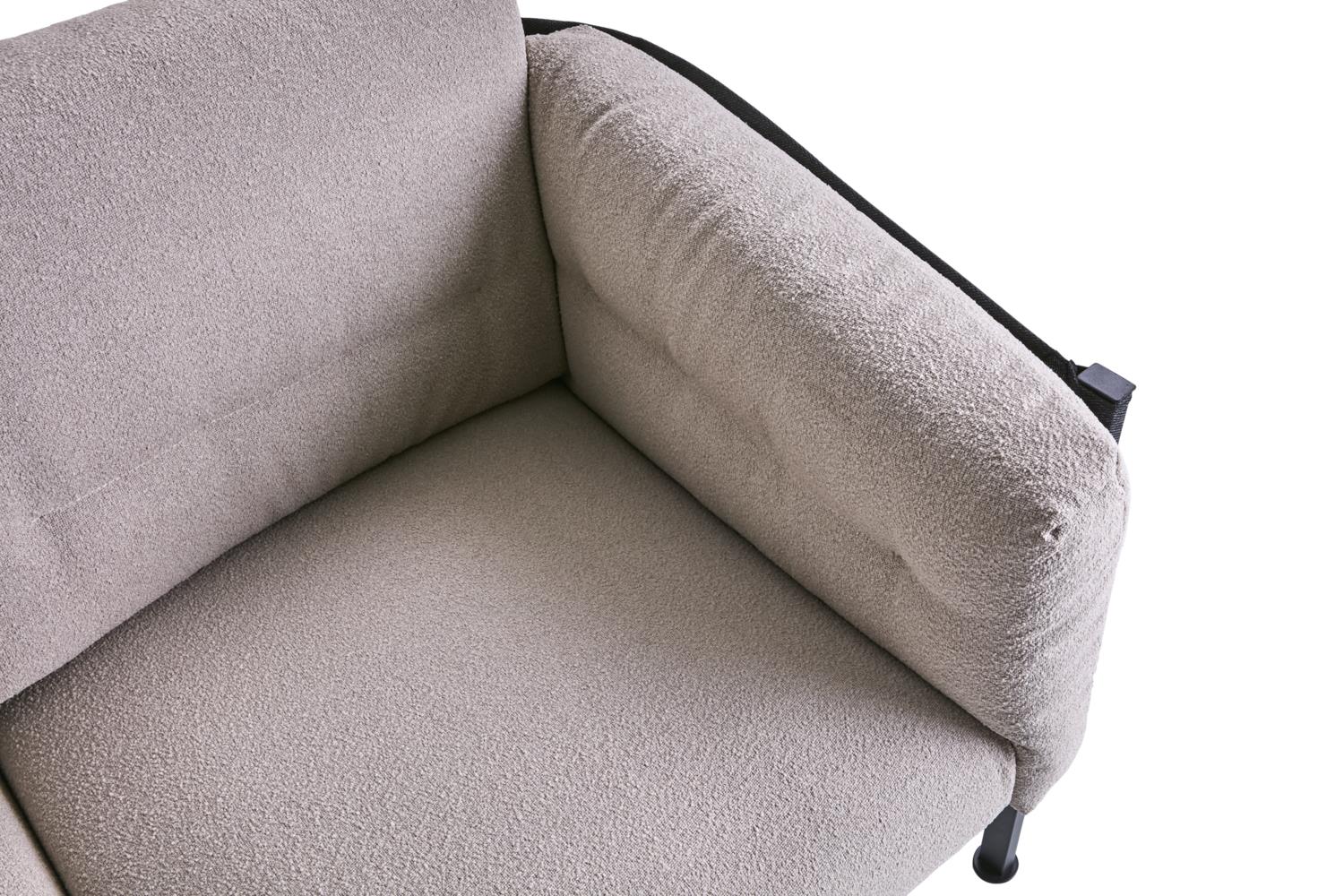 Brafab 3-Sitzer Sofa Delux Teddy Beige/Black