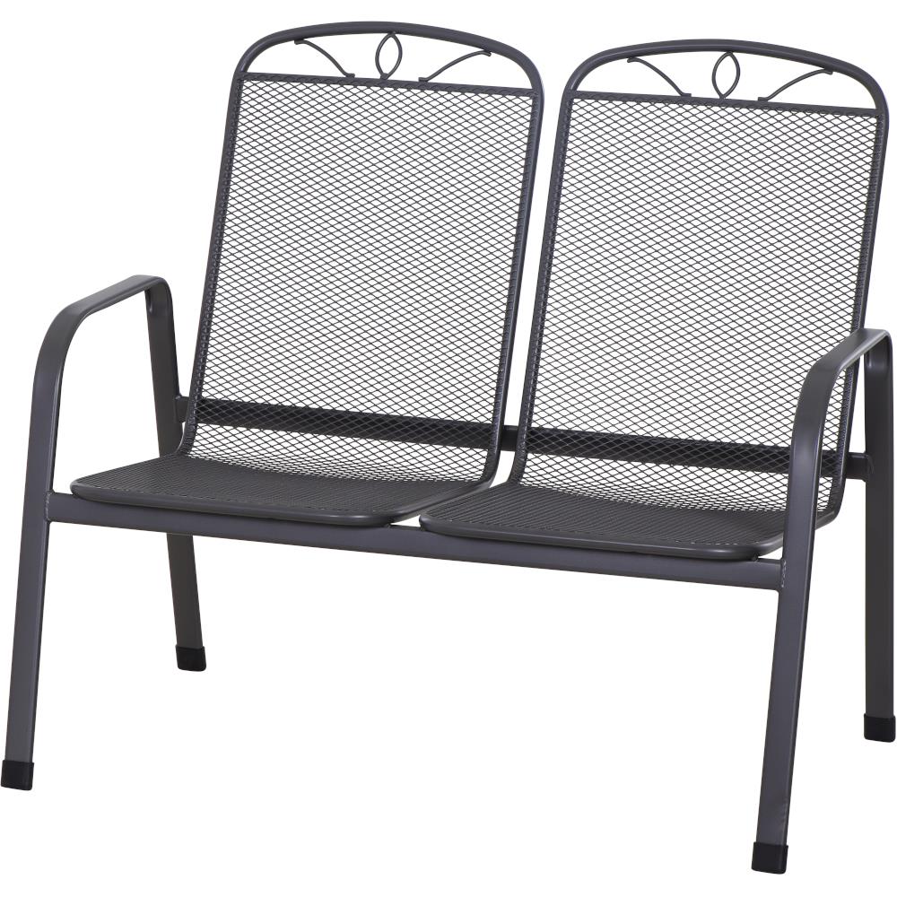 Siena Garden Elda 2er Bank matt-anthrazit Streckmetall