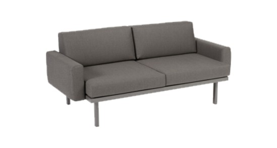 Karasek Modul Sylt 150x84 gepolsterte Armlehne rechts und links