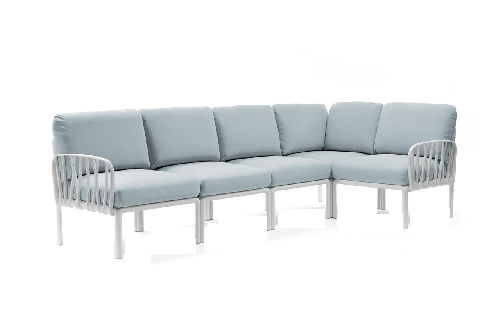 Nardi Komodo 5 Loungeset weiß/ghiaccio Sunbrella