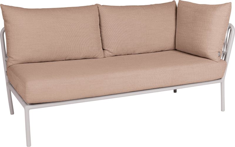 Stern Element 2-Sitzer Romy Lounge Aluminium/Kordel greige Armlehne links Kissenset 100% Polyacryl Lychee