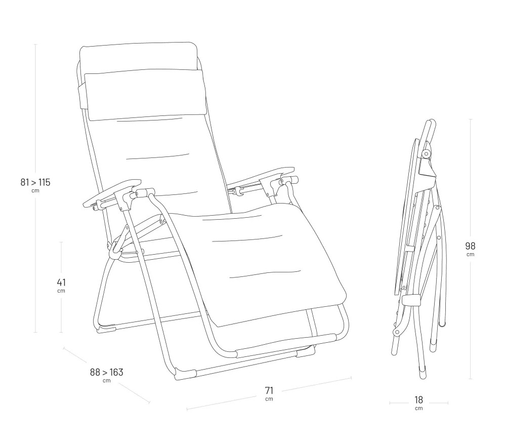 Lafuma EVOLUTION Relaxsessel Be Comfort®  Titan/Grey