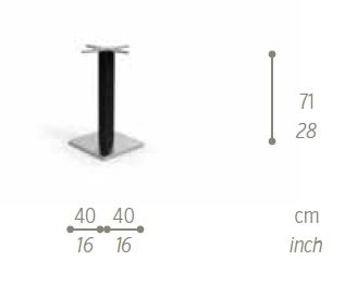 Tischgestell Memphis H73 cm Schwarz
