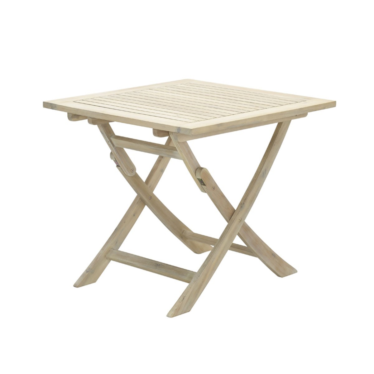 GARDEN Impressions Kent faltbare Tisch 80x80xH72 acacia white wash