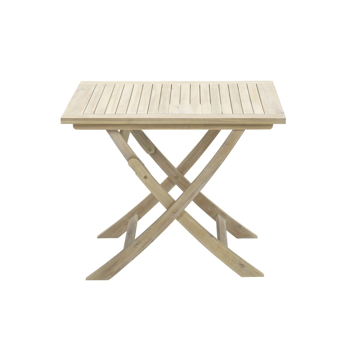 GARDEN Impressions Kent faltbare Tisch 90x90xH72 acacia white wash