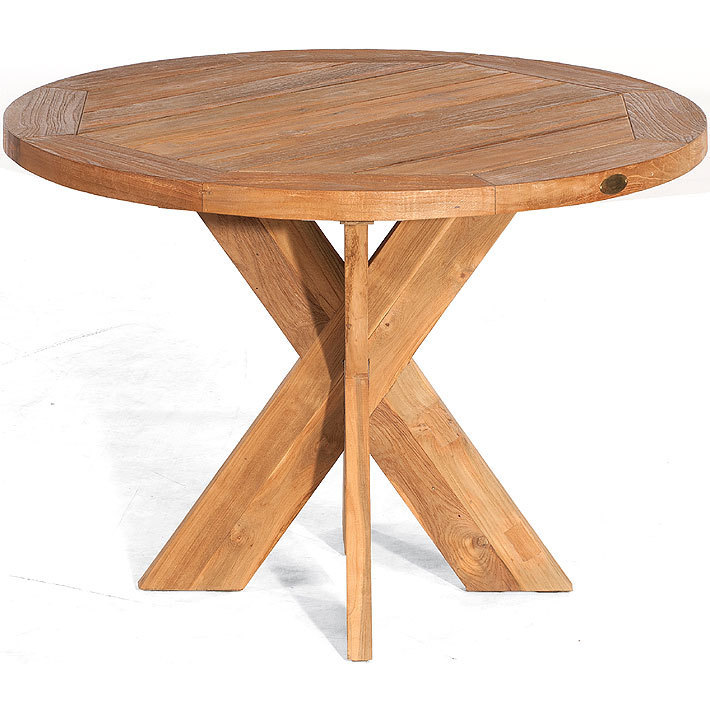 Tisch "Quantum" 90 cm rund Old Teak von SonnenPartner