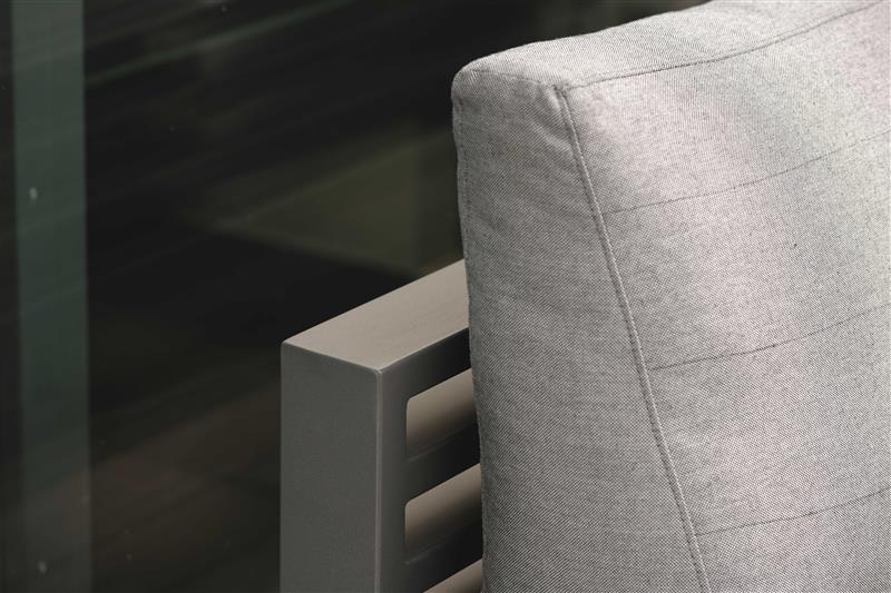 STERN Holly Dining-Bank/Liege Set Aluminium anthrazit mit Tisch und Stühle 3x Skelby