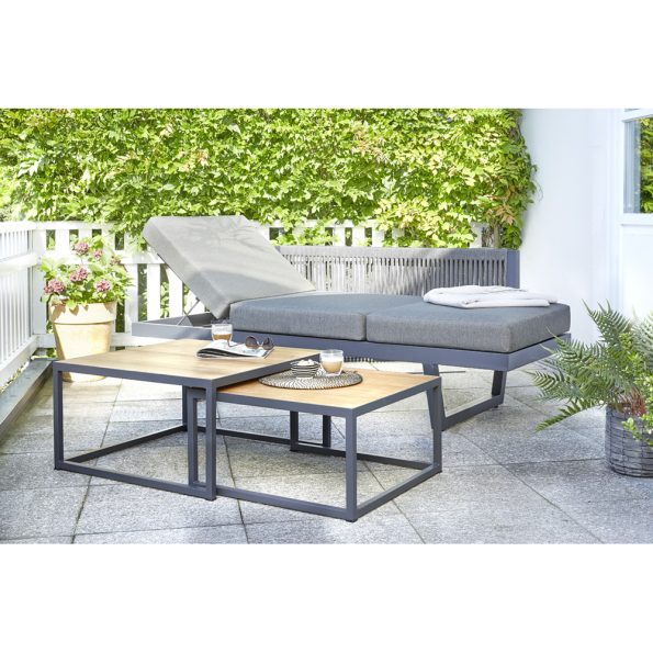 Diamond Garden New Calais Dining Lounge - Dark Grey -  Rope-Dunkelgrau/Aluminium Dunkelgrau