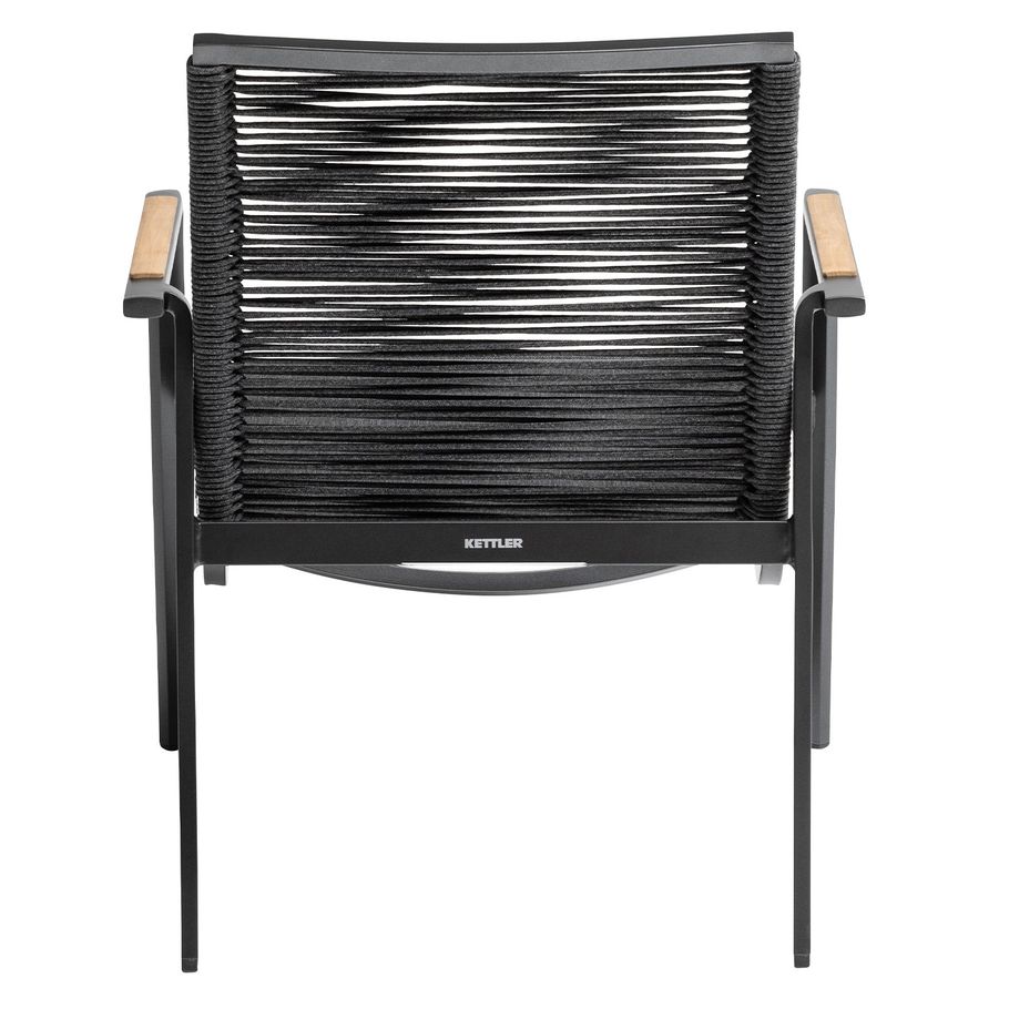 Kettler DIAMOND Loungesessel anthrazit Aluminium/Rope/Teakholz