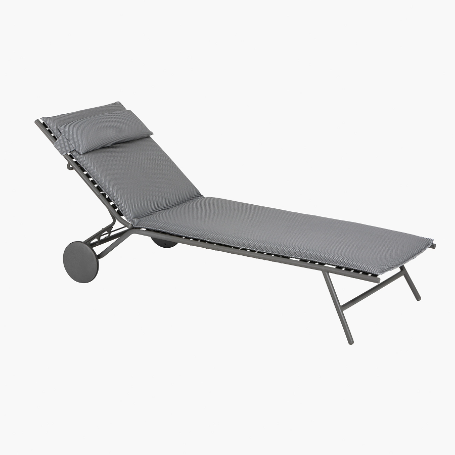 Lafuma MIAMI II ESSENTIEL Sonnenliege BeComfort® Titane/Silver