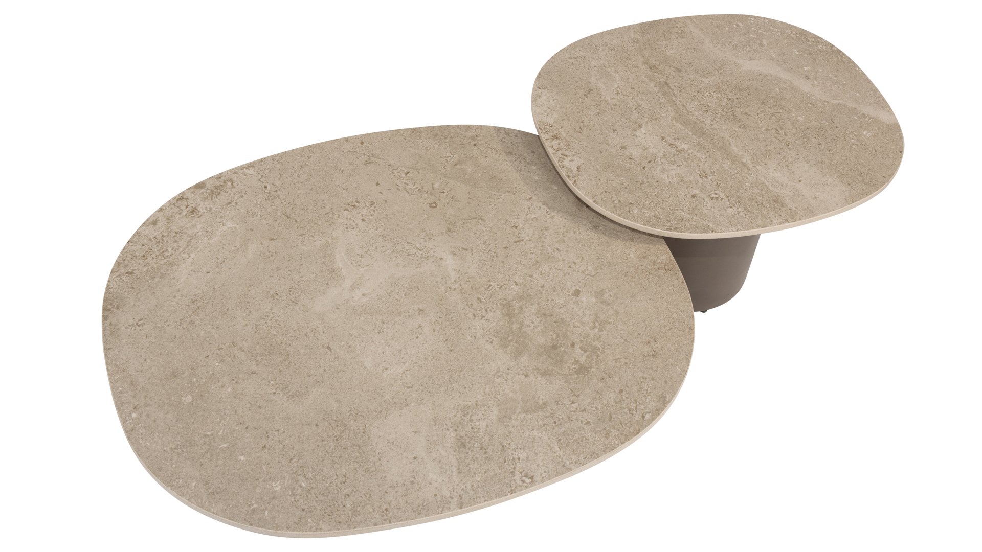 4 Seasons Outdoor Tischplatte für Kaffeetisch Sofie 50x60 cm Keramik Sand