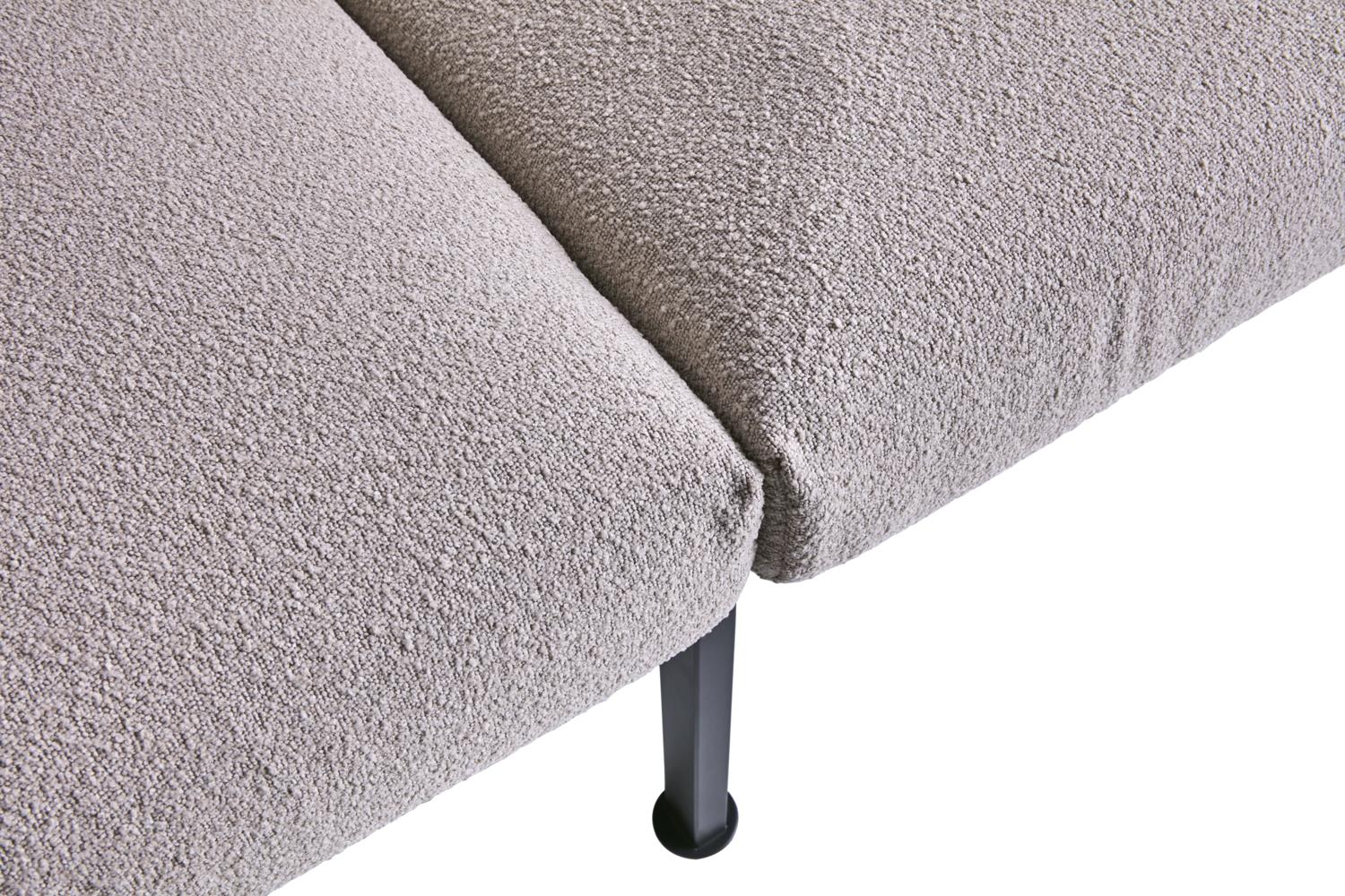 Brafab 3-Sitzer Sofa Delux Teddy Beige/Black