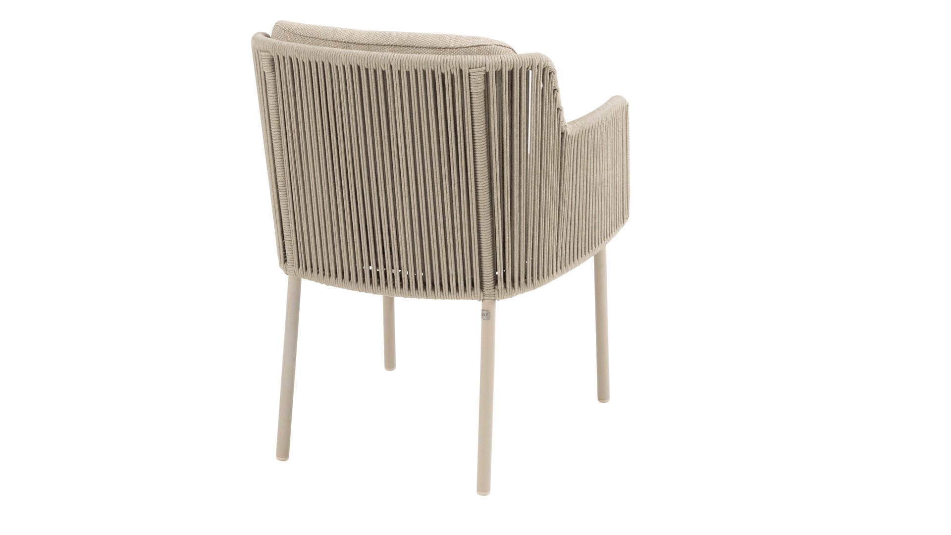 4 Seasons Outdoor Bernini Dining Sessel mit 2 Kissen Latte/Taupe