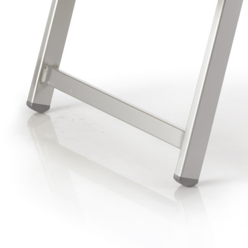 Original italienische Strandliege Jesolo mit Sonnendach silber kastanienbraun