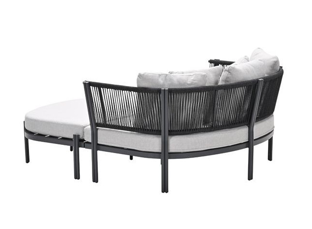 Garden Impressions Daybed San Remo carbon black/rope lava schwarz/valley sand