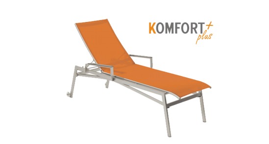 Karasek Brasil Plus Stapelliege mit Aluarmlehne und Rollen