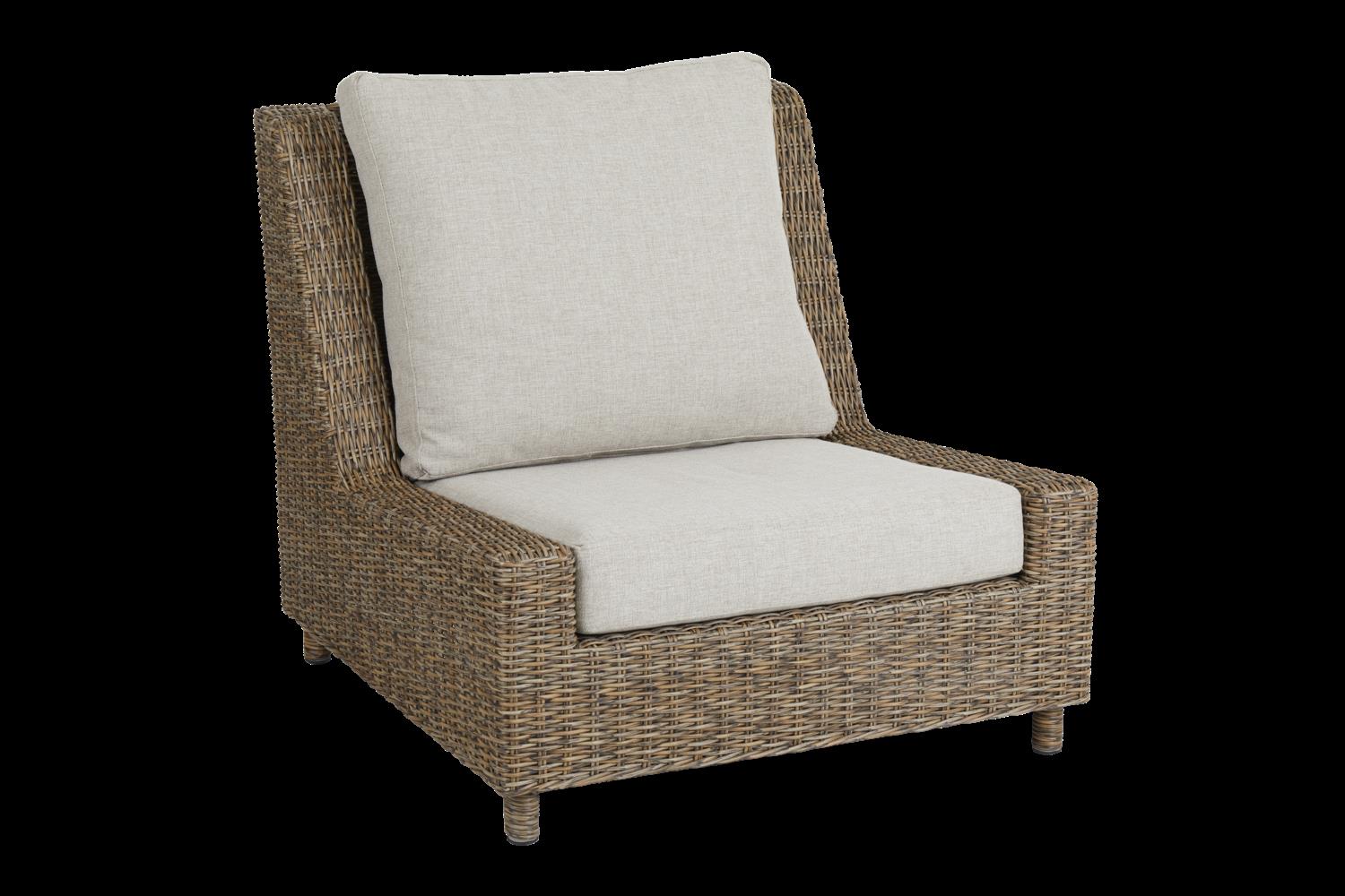 Brafab Sandkorn Loungesessel natur mit Kissen