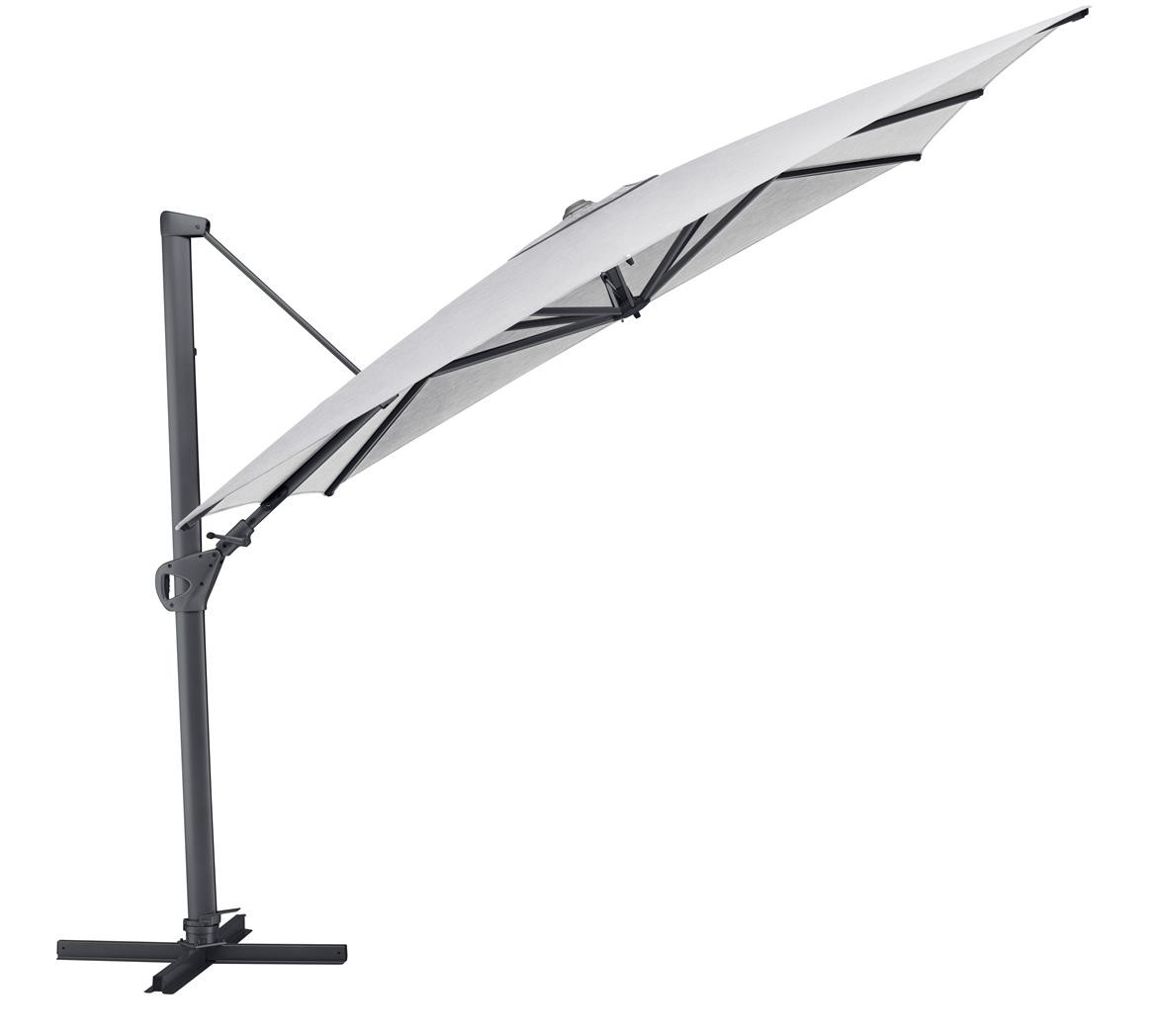 KETTLER Ampelschirm EASY SWING 300x300 cm anthrazit matt/ hellgrau