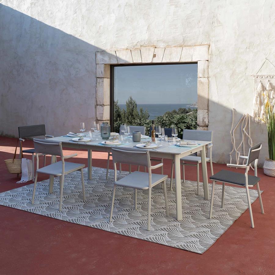 Lafuma MARSANNE Outdoorteppich 155 X 230 Eventail Beige