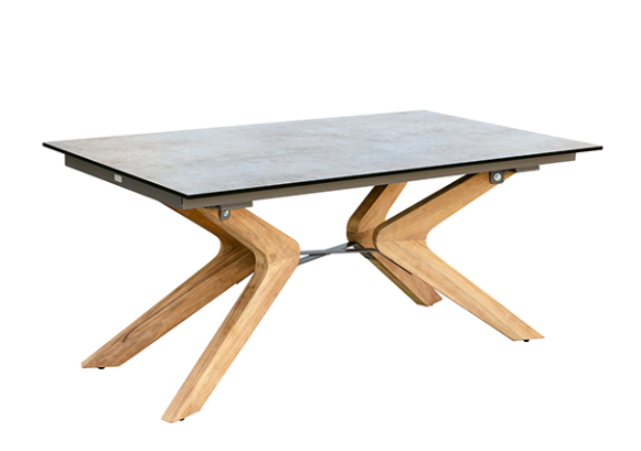 Karasek Synchron-Ausziehtisch Riva Superior NEO 225 (165+60) x 95 carbon teco.STAR dolomit