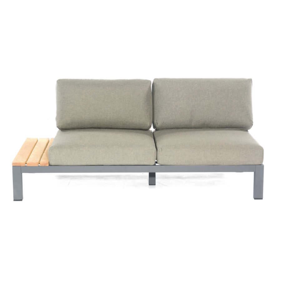 SonnenPartner Equila Eckmodul 2-Sitzer links anthrazit/Teak
