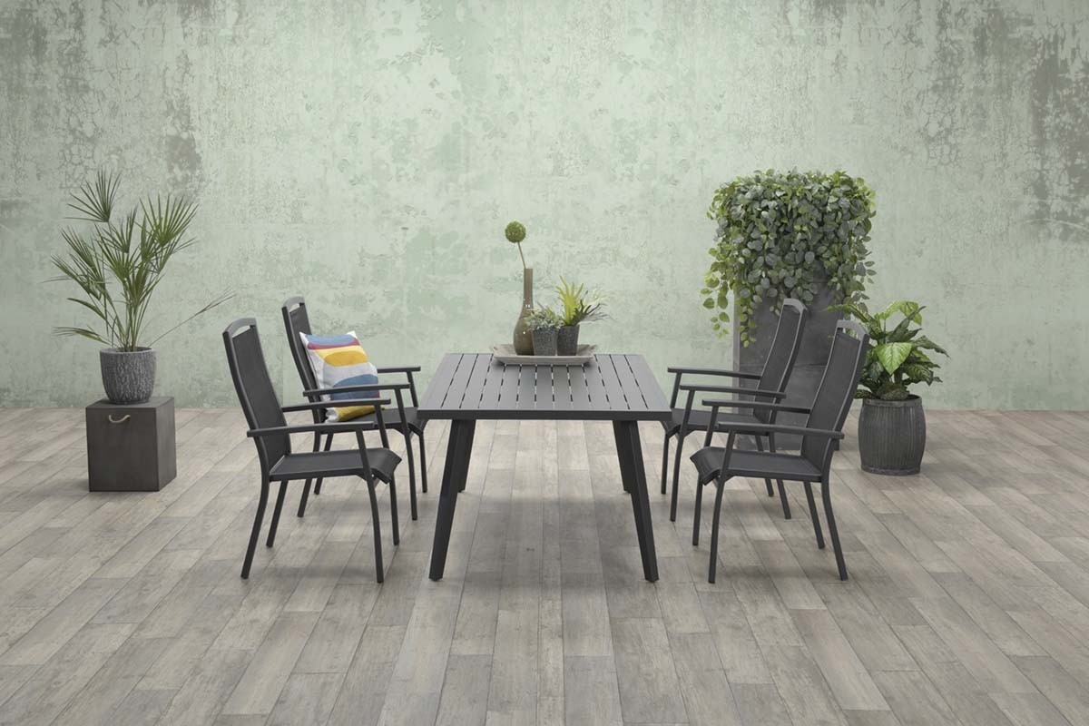 GARDEN Impressions Indiana Tisch 170x100xH72 carbon black