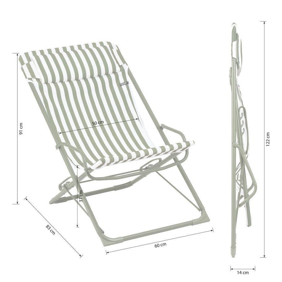 Lafuma Transaswing Liegestuhl Stahl/Airlon Moss