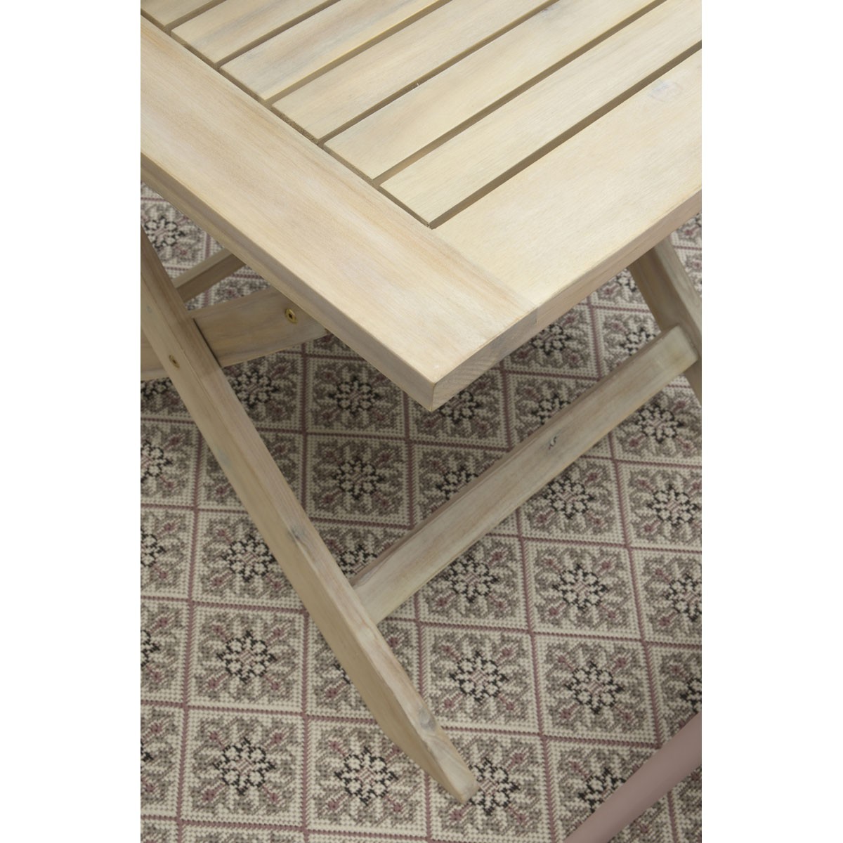 GARDEN Impressions Kent faltbare Tisch 80x80xH72 acacia white wash