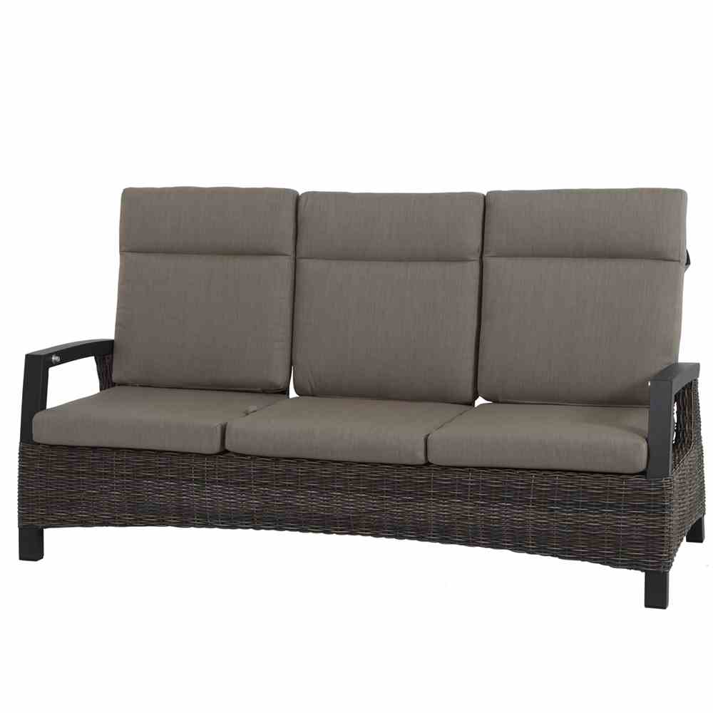 Siena Garden CORIDO LOUNGE 3er Sofa Aluminium/Geflecht charcoal grey