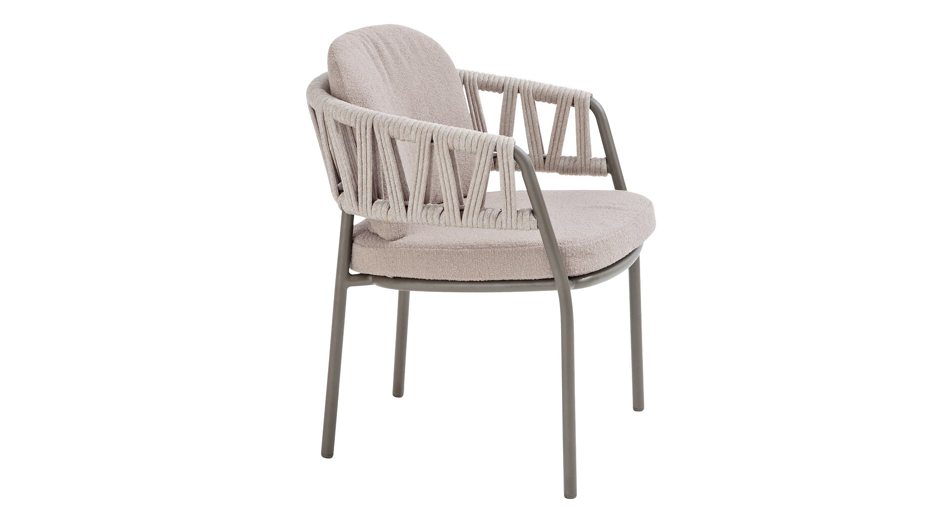 Taste by 4 Seasons Outdoor Calma Dining Sessel mit 2 Kissen Terre/Grau