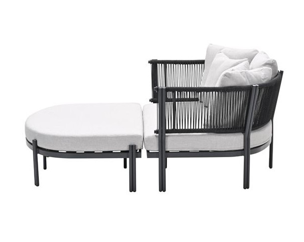 Garden Impressions Daybed San Remo carbon black/rope lava schwarz/valley sand