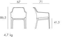 Nardi Net Relaxe Set weiß