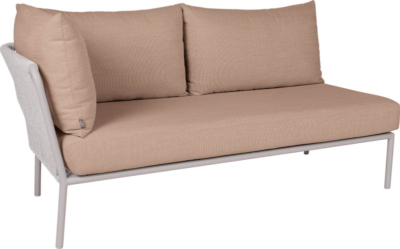 Stern Element 2-Sitzer Romy Lounge Aluminium/Kordel greige Armlehne rechts Kissenset 100% Polyacryl Lychee