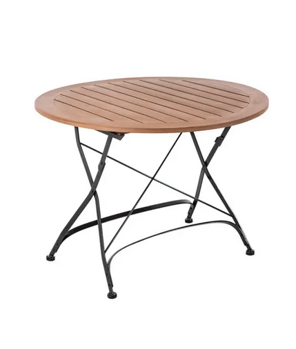 MBM Tisch Brazil Burma – Tischplatte gelattet rund – Ø 100cm