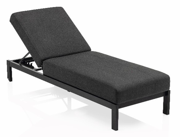 KETTLER Sonnenliege PURE City Line, anthrazit/ sooty, Aluminium/Sunbrella®