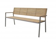 Bank NEU DELHI 4-Sitzer Edelstahl/Teak FSC®