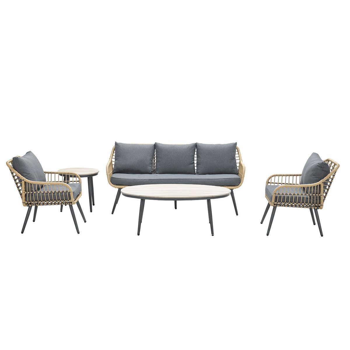 GARDEN Impressions Margriet Lounge Set 5-tlg natur/mystic grey