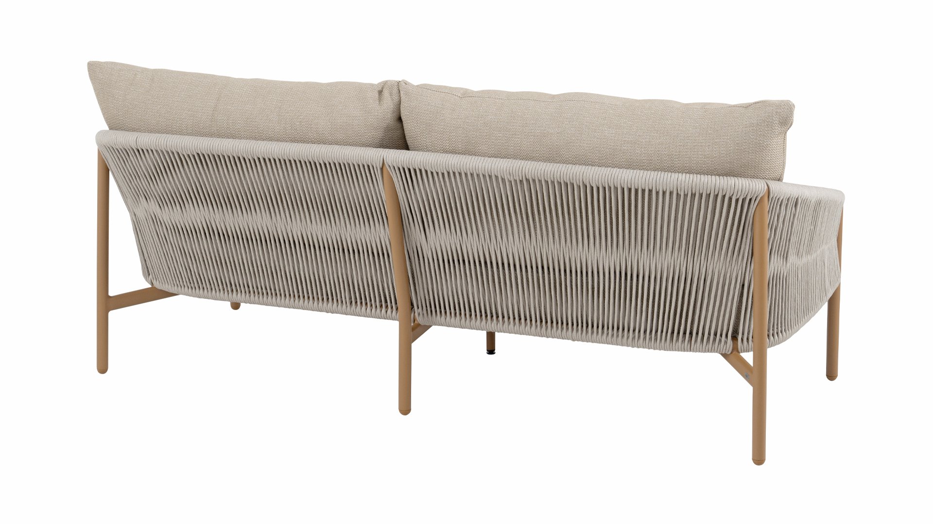 4 Seasons Outdoor 3-Sitzer Milos inkl. 3 Kissen, Aluminium/Rope Taupe/Ipanema Amber