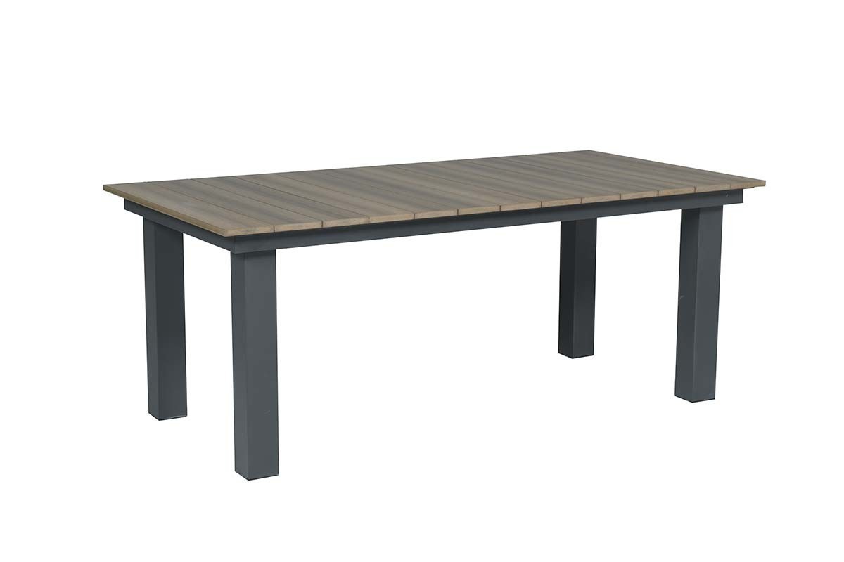 GARDEN Impressions Parkland Tisch 200x100xH77 Vironwood vintage teak/carbon black