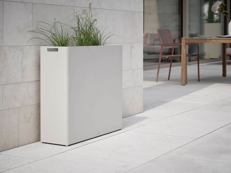 Stern Pflanzgefäß 80x25x70 cm Aluminium greige