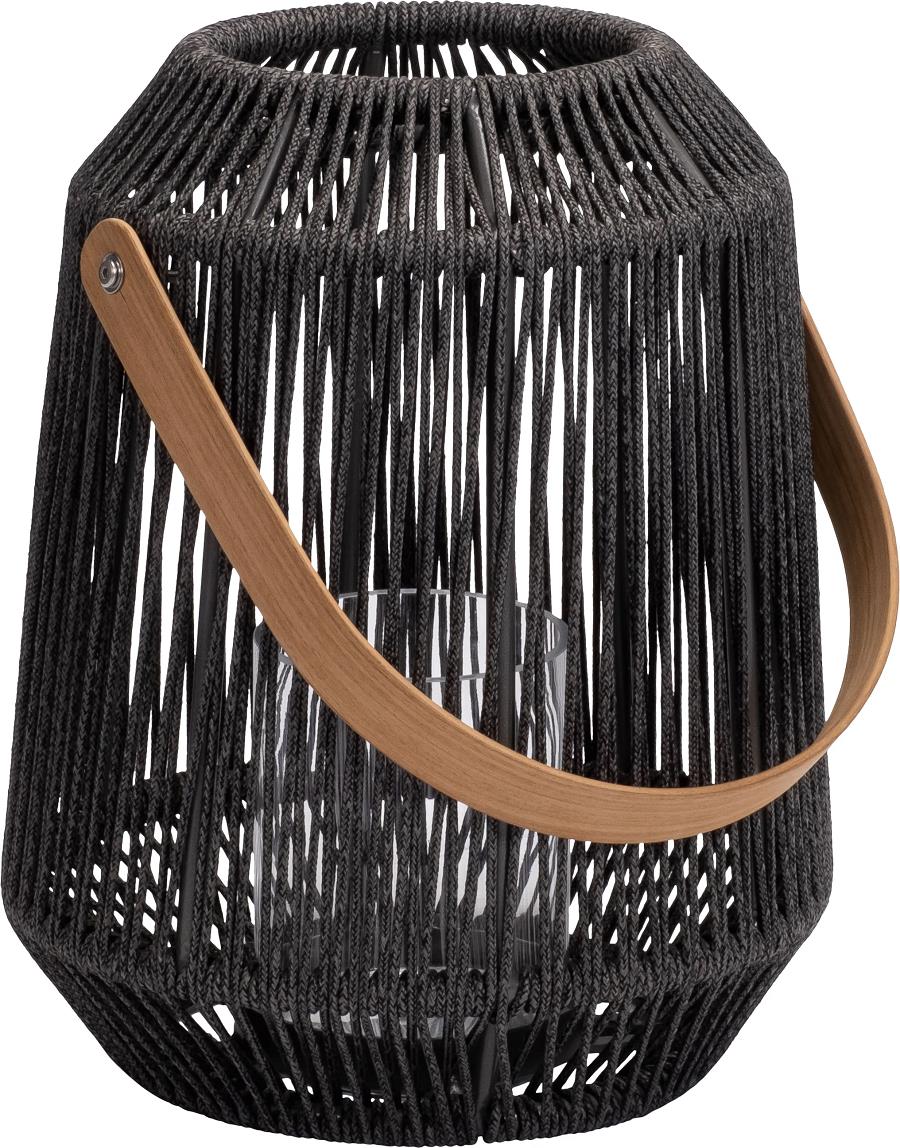 Stern Laterne Nele Ø 39 cm Höhe 50 cm Kordel schiefergrau mit LED-Solarmodul