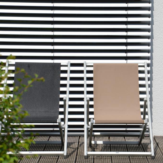 Jan Kurtz rimini deckchair Liegestuhl schwarz-schwarz