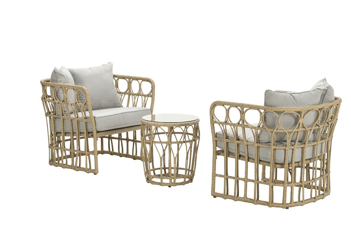 GARDEN Impressions Colonial Loungeset 3-teilig - natur/sand