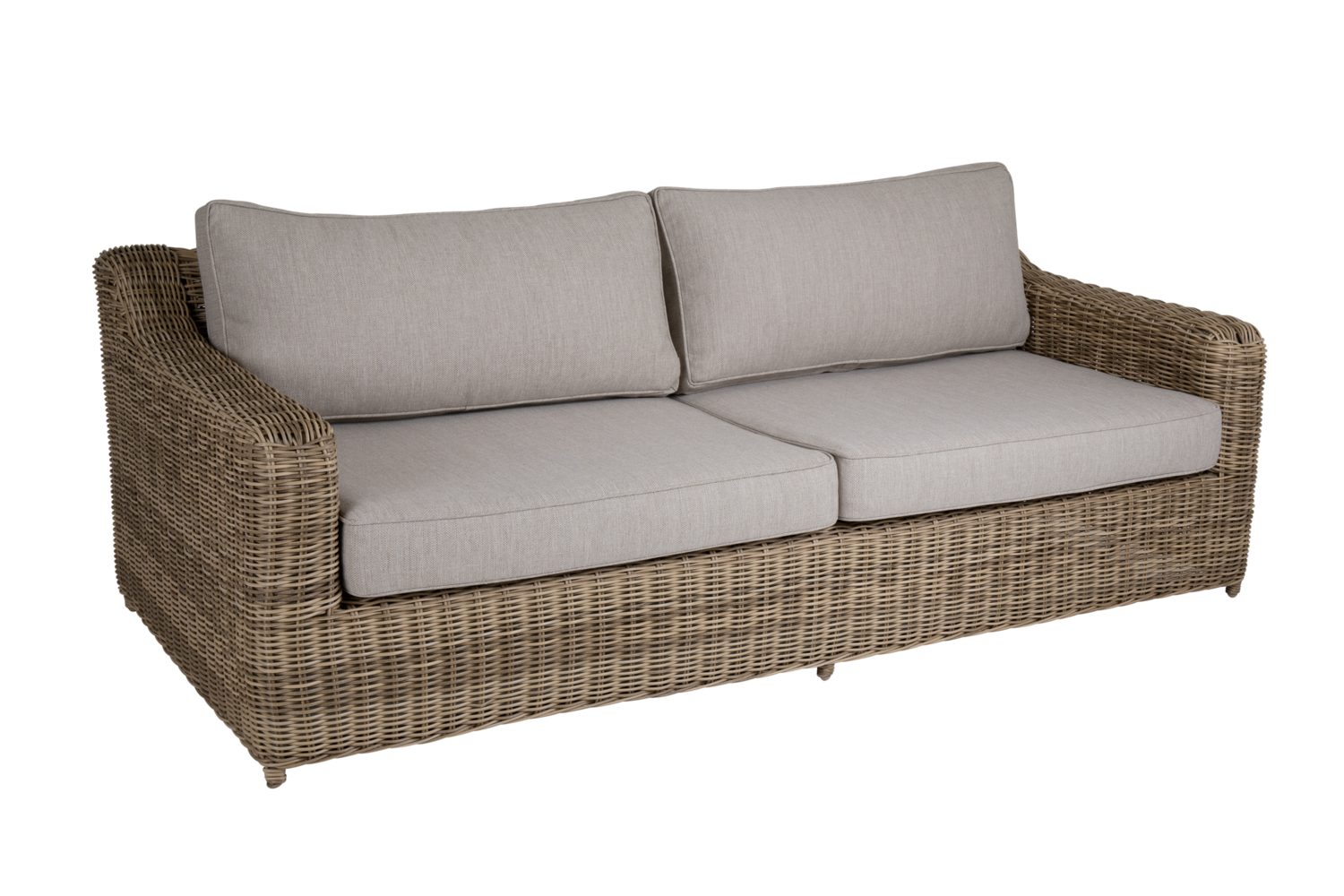Brafab Glendon Sofa 3-Sitzer Polyrattan Rustic/Beige